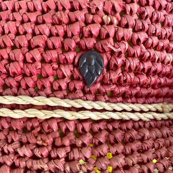 Helen Kaminski Lux Handmade Crochet Sun Hat in Pink and Tan - Preloved main image 6